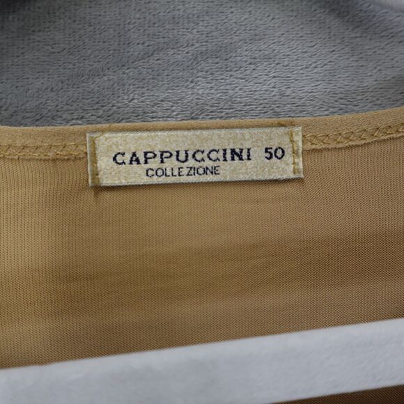 Cappuccini 50 Collezione Blouse Womens Large Indian Native American Western Tan - Picture 5 of 11